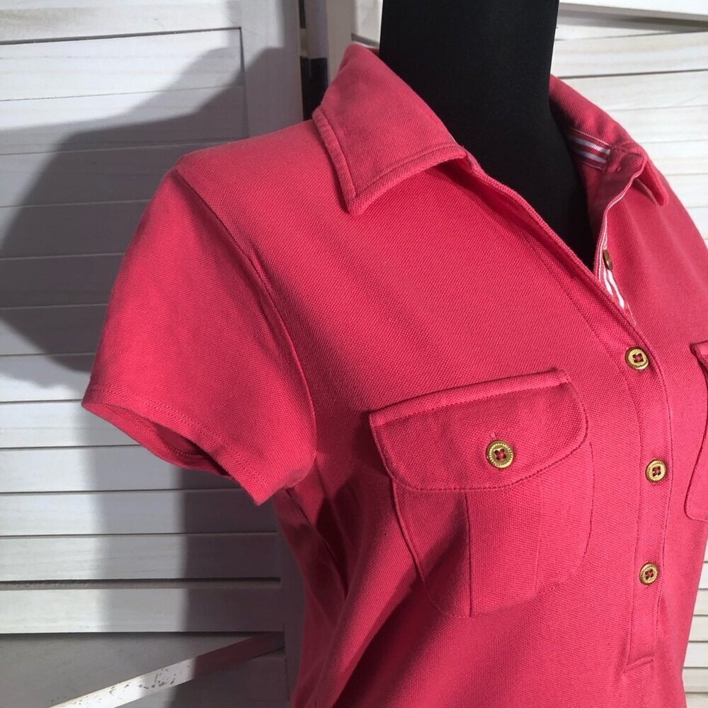 Polo Shirt tennis cotton preppy old money academy activewear athleisure sporty M - Picture 7 of 16